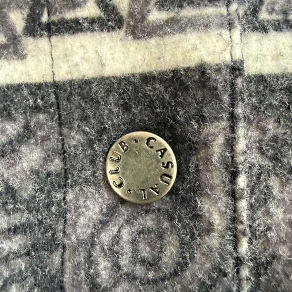 Vintage 90s Reversible Fleece Nylon Jacket 24W Aztec Southwestern Print Hoody - Picture 7 of 12